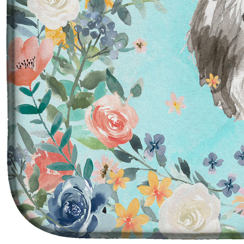 Shih Tzu Puppy Dish Drying Mat Absorbent Dish Drying Mat Pad for Kitchen Counter Dish Drainer Mat for Countertop, 14 x 21", Multicolor