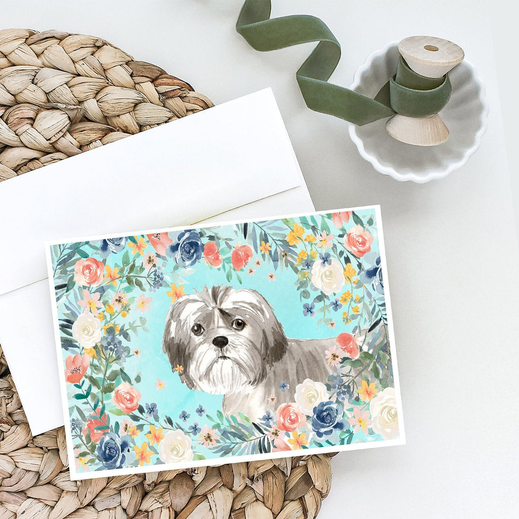 Shih Tzu Puppy Greeting Cards Pack of 8 Blank Cards with Envelopes Whimsical A7 Size 5x7