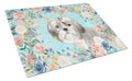 Shih Tzu Puppy Cutting Board Tempered Glass Kitchen Cutting Surface, Heat Resistant Chopping, Non-Slip Feet, Food Prep & Serving