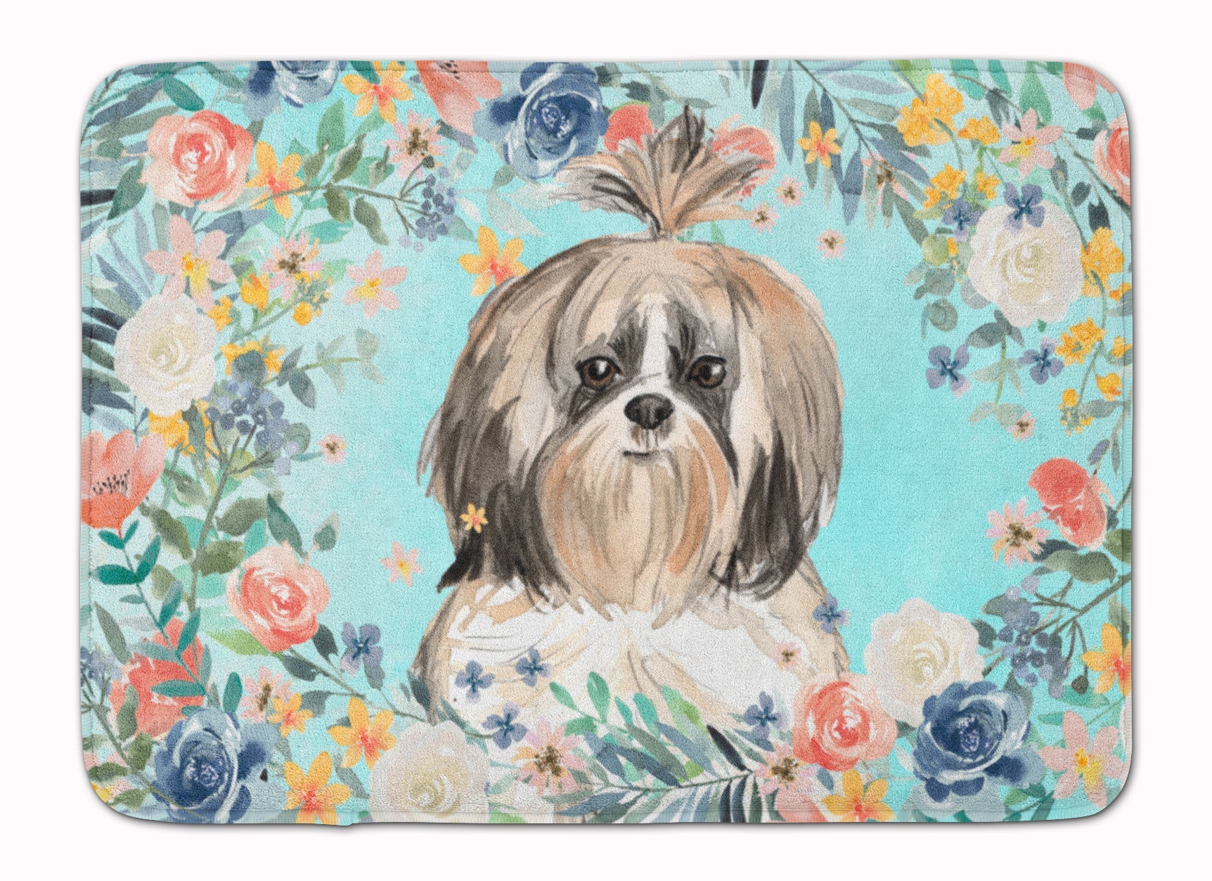 Shih Tzu Memory Foam Kitchen Mat Machine Washable Anti-Fatigue Cushion Comfort Bath or Kitchen Rug