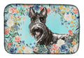 Scottish Terrier Dish Drying Mat Absorbent Dish Drying Mat Pad for Kitchen Counter Dish Drainer Mat for Countertop, 14 x 21", Multicolor