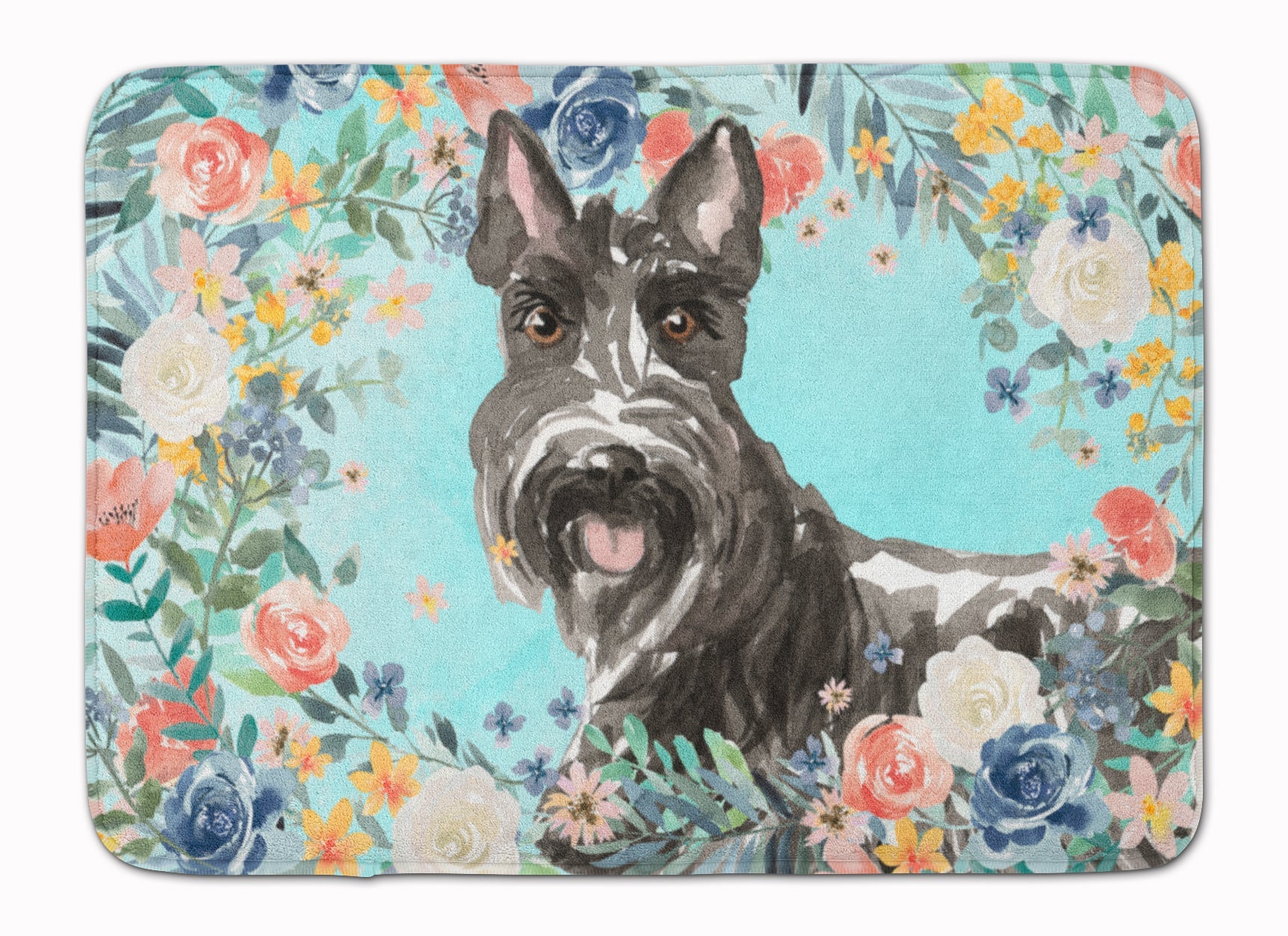 Scottish Terrier Memory Foam Kitchen Mat Machine Washable Anti-Fatigue Cushion Comfort Bath or Kitchen Rug