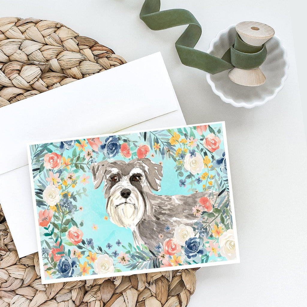 Schnauzer #1 Greeting Cards Pack of 8 Blank Cards with Envelopes Whimsical A7 Size 5x7