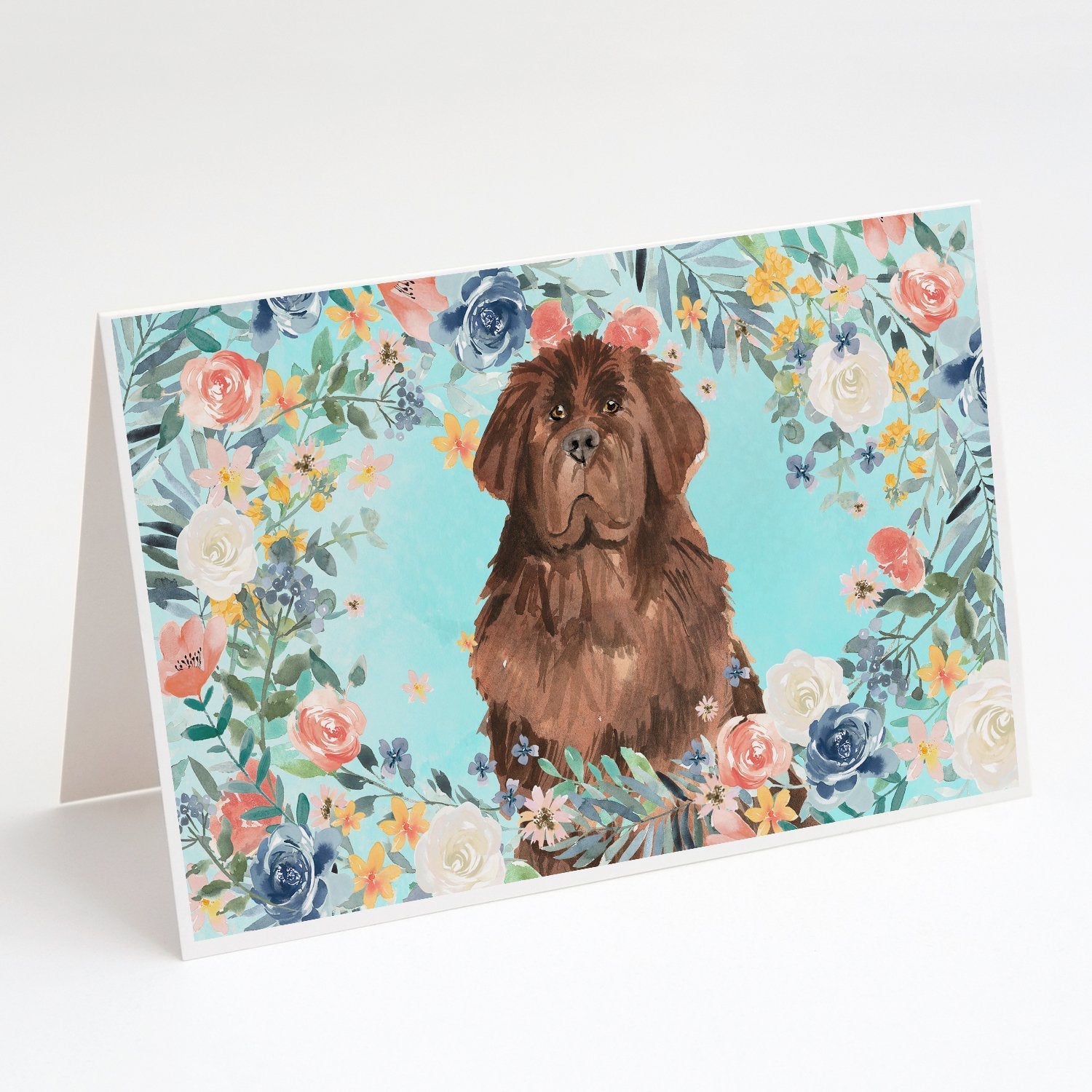 Newfoundland Greeting Cards Pack of 8 Blank Cards with Envelopes Whimsical A7 Size 5x7