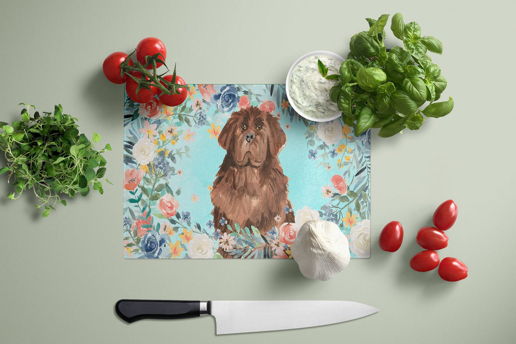 Newfoundland Cutting Board Tempered Glass Kitchen Cutting Surface, Heat Resistant Chopping, Non-Slip Feet, Food Prep & Serving