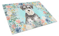 Schnauzer 3417 Cutting Board Tempered Glass Kitchen Cutting Surface, Heat Resistant Chopping, Non-Slip Feet, Food Prep & Serving