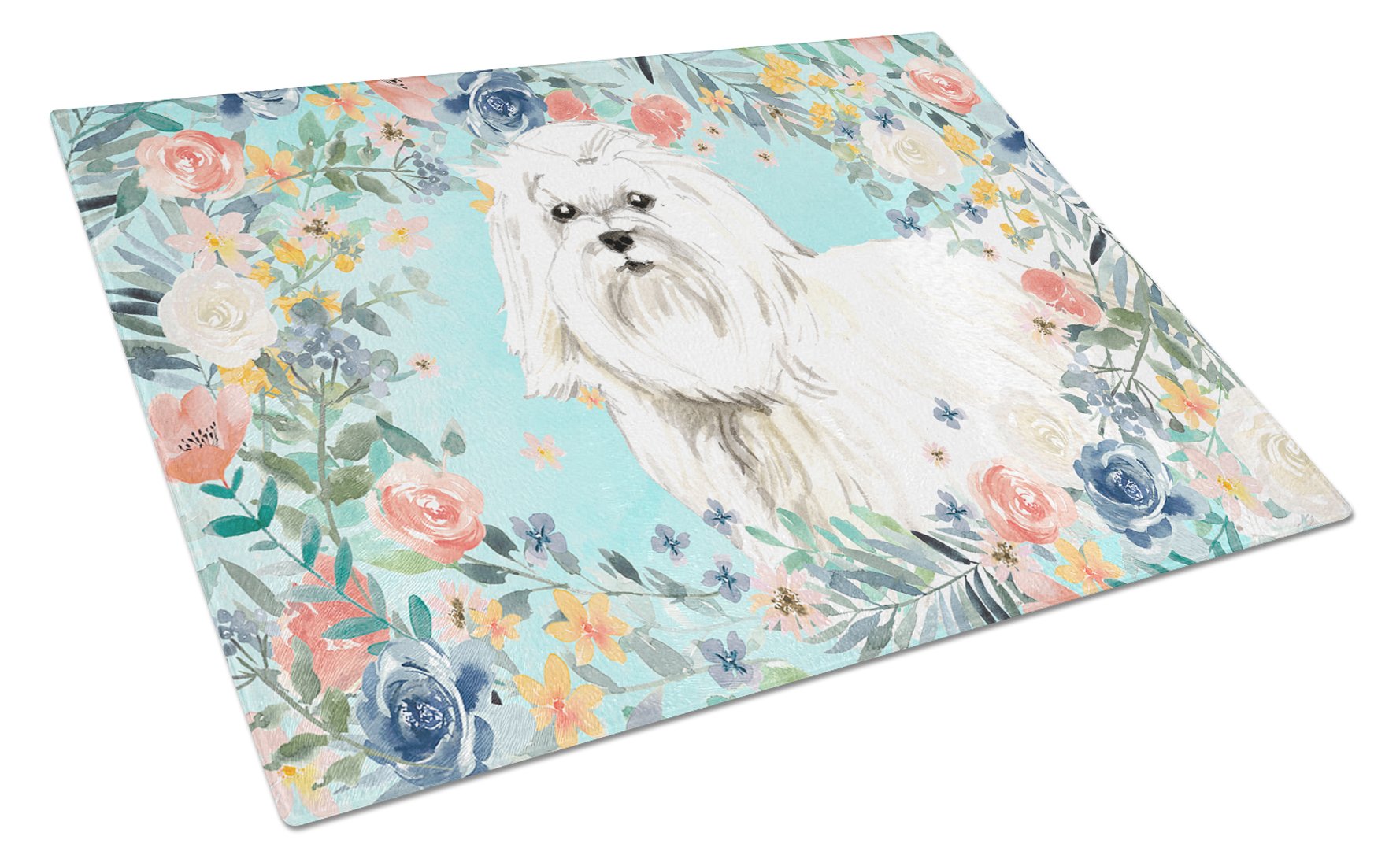 Maltese Cutting Board Tempered Glass Kitchen Cutting Surface, Heat Resistant Chopping, Non-Slip Feet, Food Prep & Serving