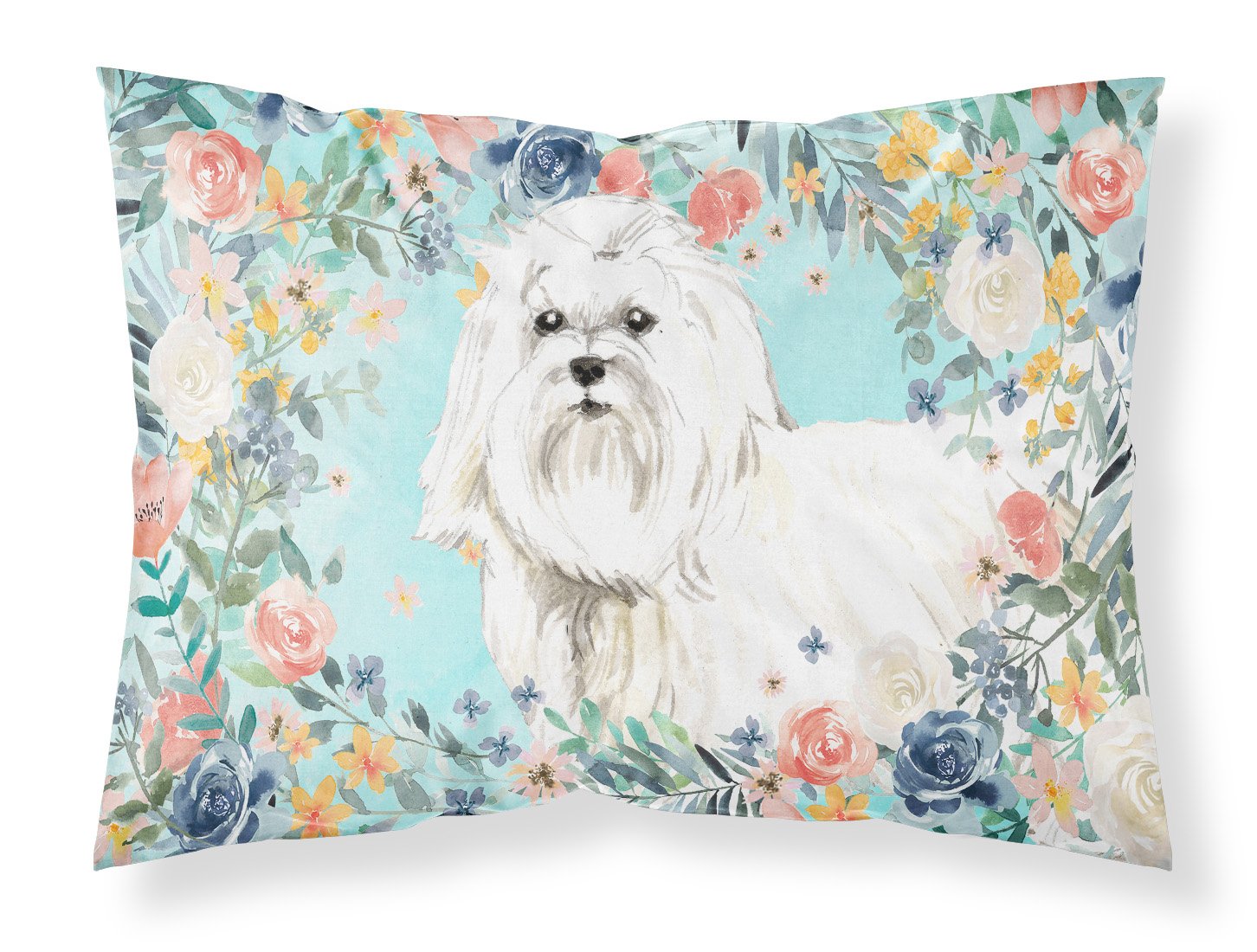Maltese Standard Pillowcase Lightweight Super Soft Easy Care Decorative Artwork Pillowcase, Standard