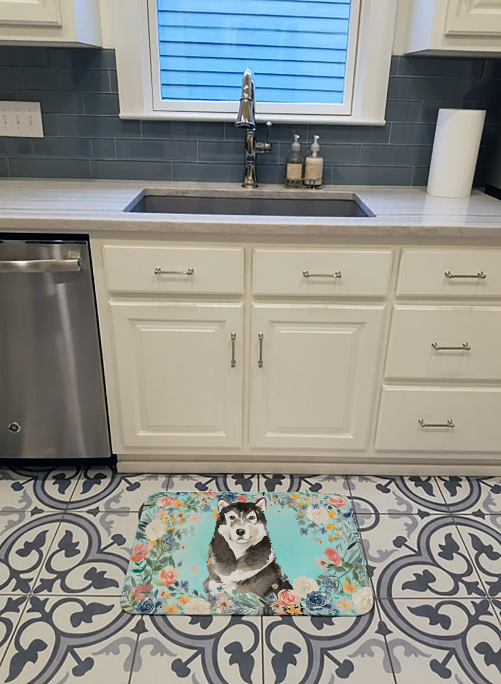 Alaskan Malamute Memory Foam Kitchen Mat Machine Washable Anti-Fatigue Cushion Comfort Bath or Kitchen Rug