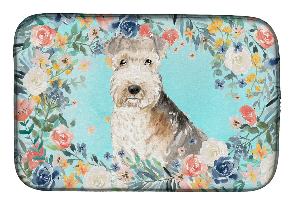 Lakeland Terrier Dish Drying Mat Absorbent Dish Drying Mat Pad for Kitchen Counter Dish Drainer Mat for Countertop, 14 x 21", Multicolor