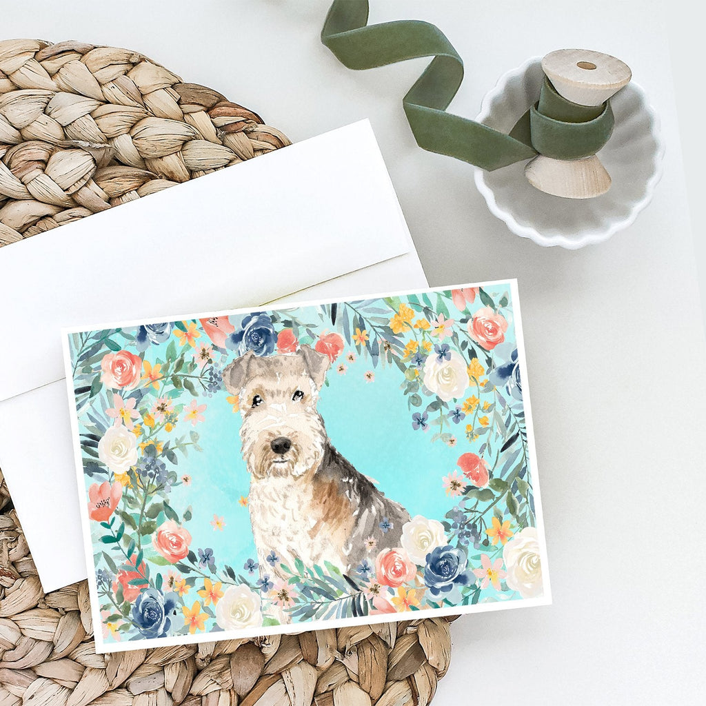 Lakeland Terrier Greeting Cards Pack of 8 Blank Cards with Envelopes Whimsical A7 Size 5x7