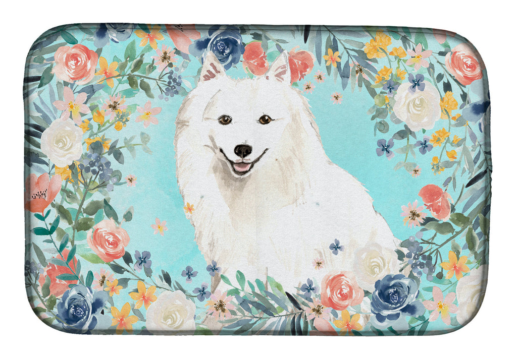 Japanese Spitz Dish Drying Mat Absorbent Dish Drying Mat Pad for Kitchen Counter Dish Drainer Mat for Countertop, 14 x 21", Multicolor
