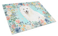 Japanese Spitz Cutting Board Tempered Glass Kitchen Cutting Surface, Heat Resistant Chopping, Non-Slip Feet, Food Prep & Serving