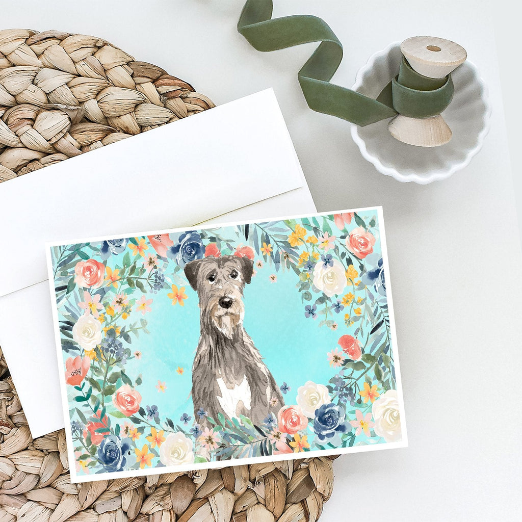 Irish Wolfhound Greeting Cards Pack of 8 Blank Cards with Envelopes Whimsical A7 Size 5x7