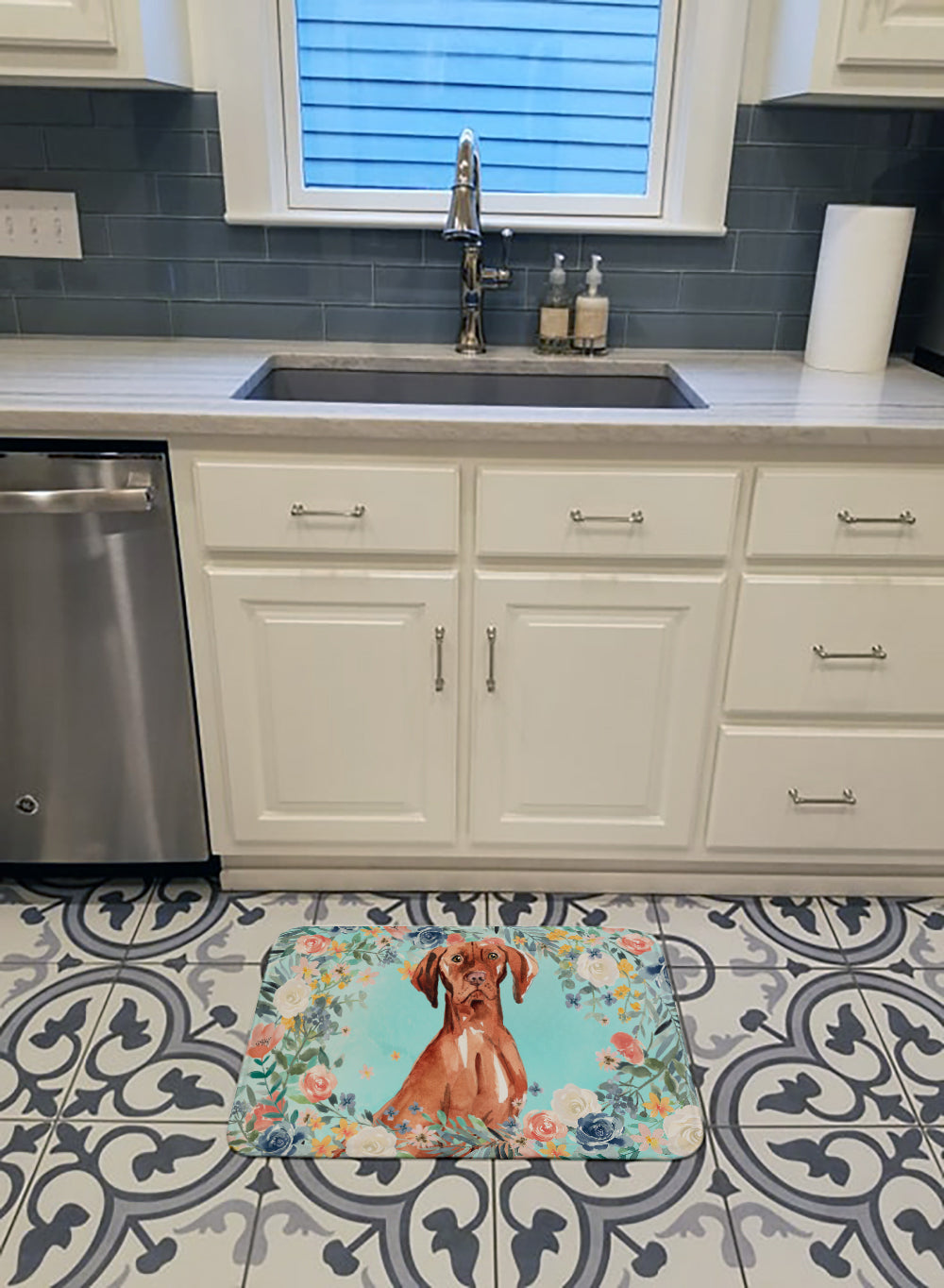 Vizsla Memory Foam Kitchen Mat Machine Washable Anti-Fatigue Cushion Comfort Bath or Kitchen Rug