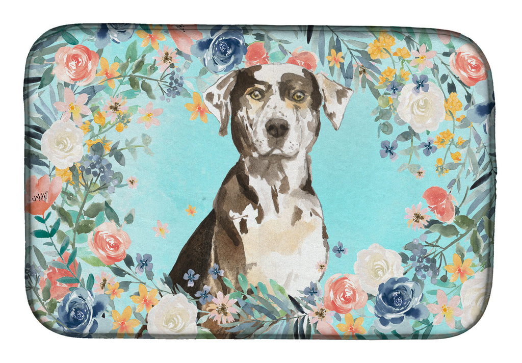 Catahoula Leopard Dog Dish Drying Mat Absorbent Dish Drying Mat Pad for Kitchen Counter Dish Drainer Mat for Countertop, 14 x 21", Multicolor
