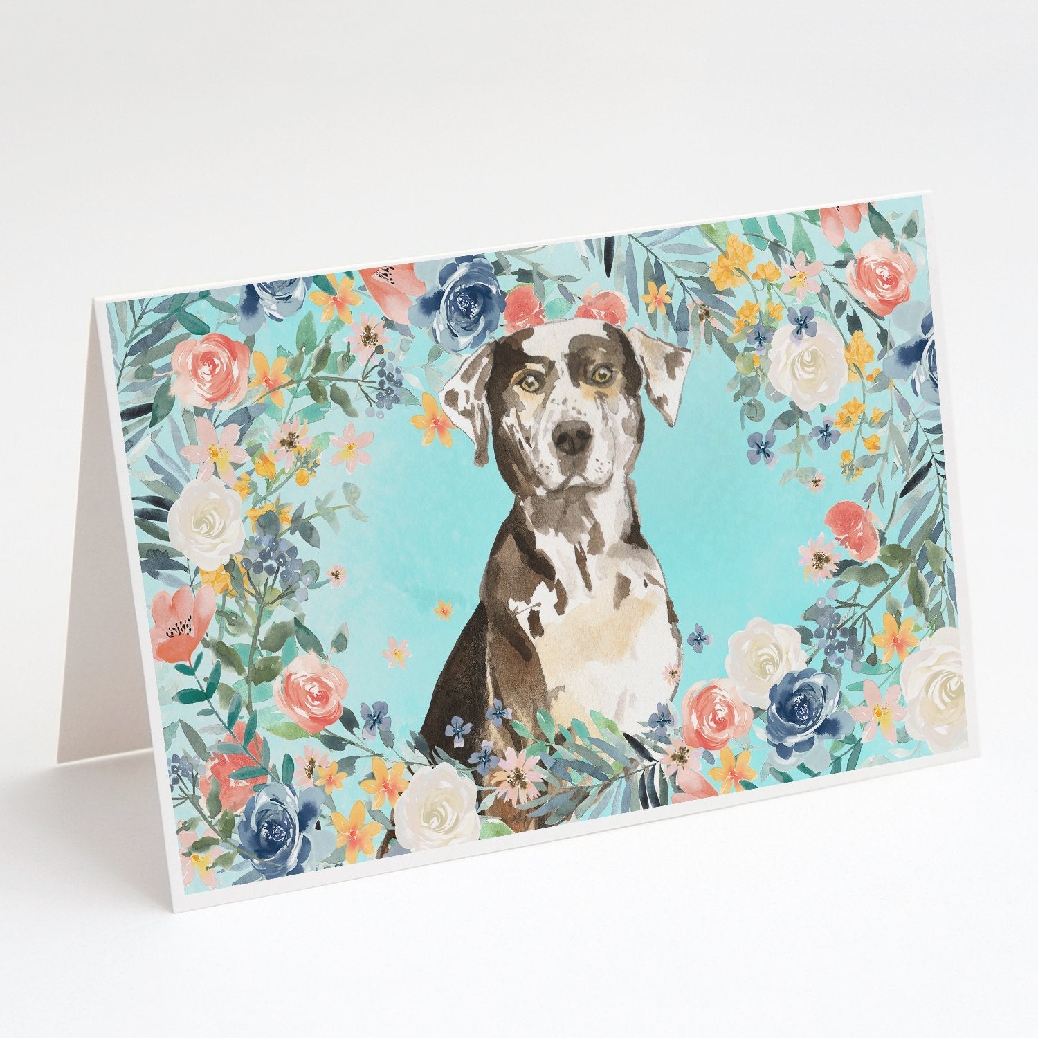 Catahoula Leopard Dog Greeting Cards Pack of 8 Blank Cards with Envelopes Whimsical A7 Size 5x7