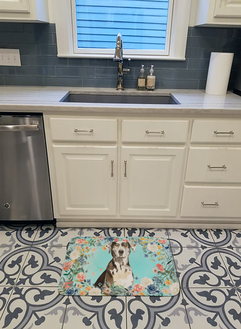Catahoula Leopard Dog Memory Foam Kitchen Mat Machine Washable Anti-Fatigue Cushion Comfort Bath or Kitchen Rug