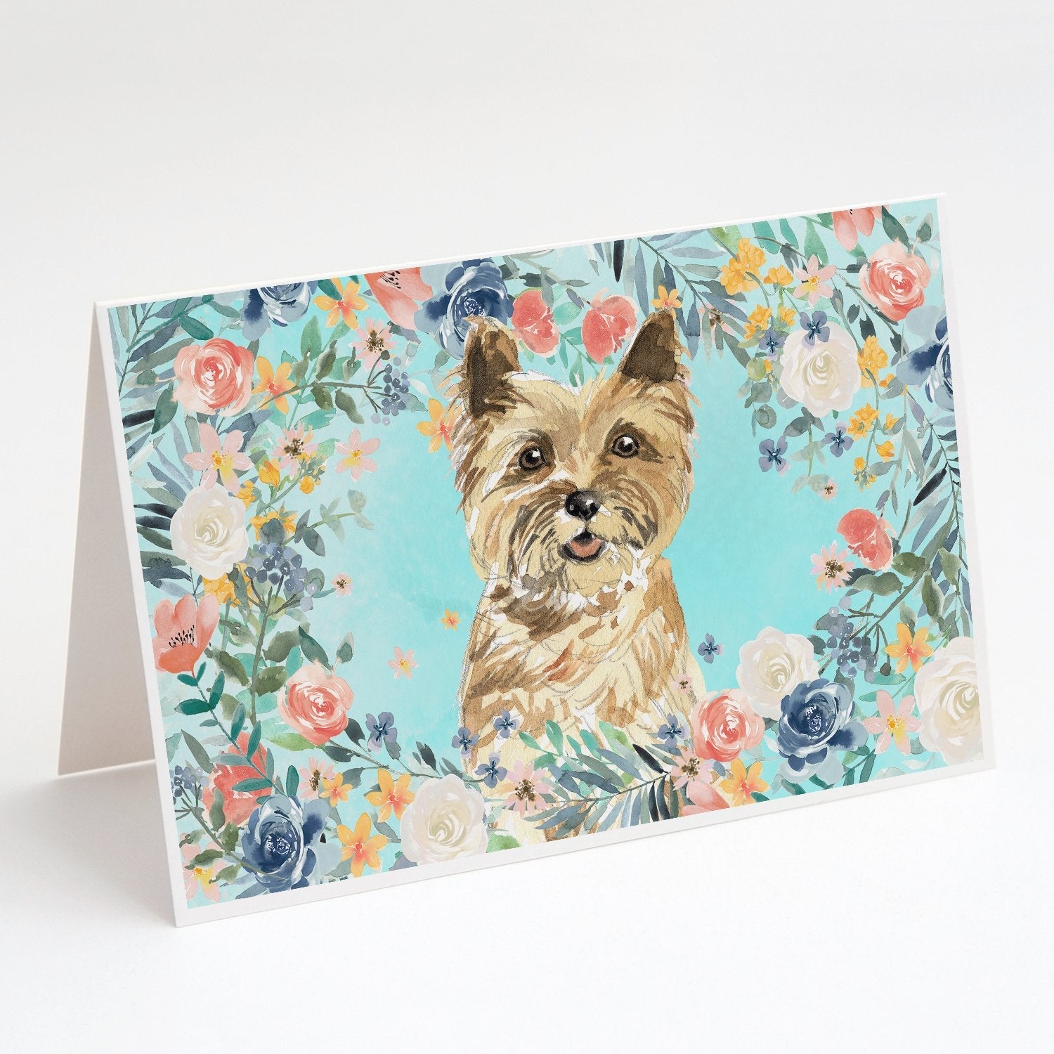Cairn Terrier Greeting Cards Pack of 8 Blank Cards with Envelopes Whimsical A7 Size 5x7