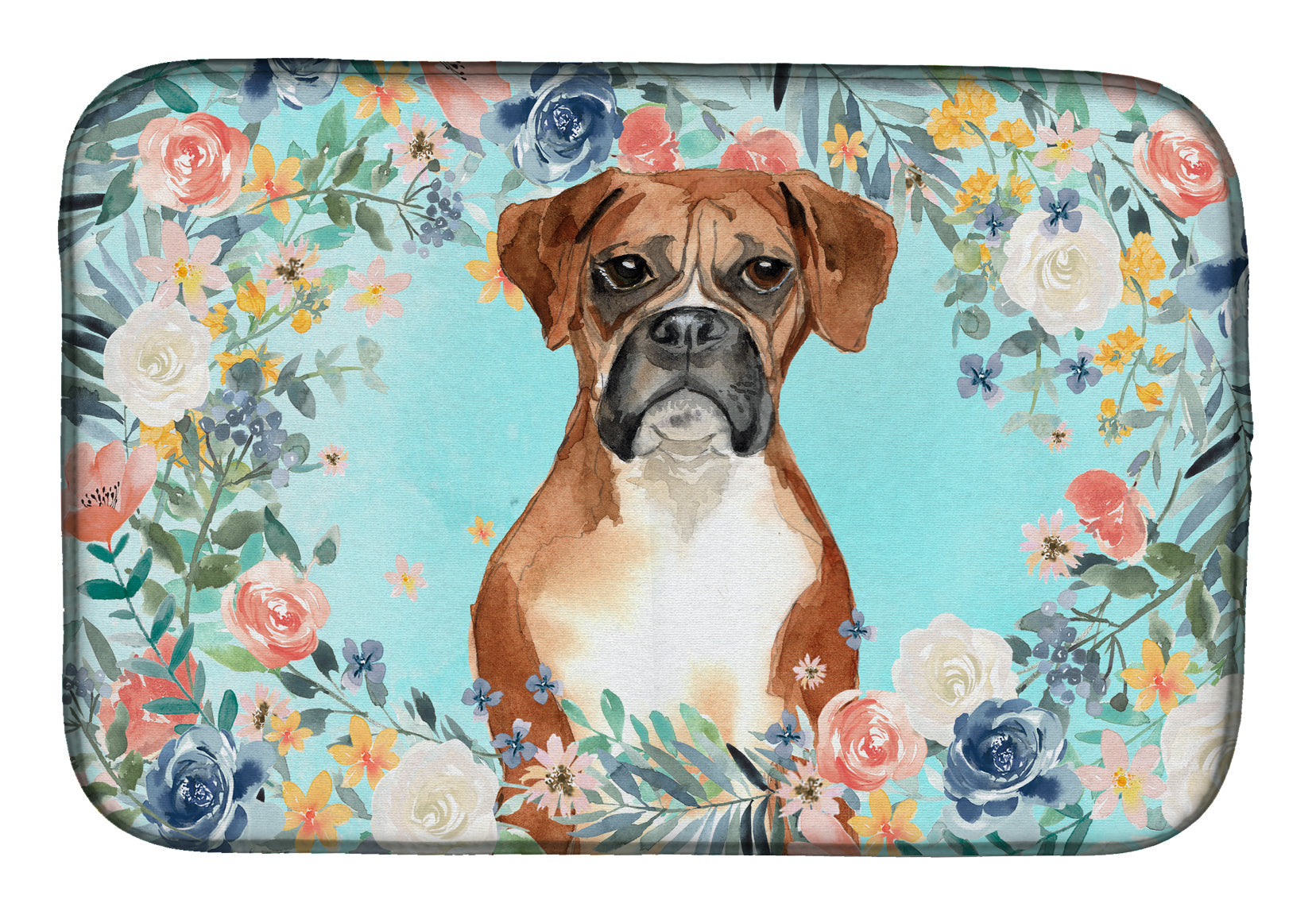 Boxer Dish Drying Mat Absorbent Dish Drying Mat Pad for Kitchen Counter Dish Drainer Mat for Countertop, 14 x 21", Multicolor