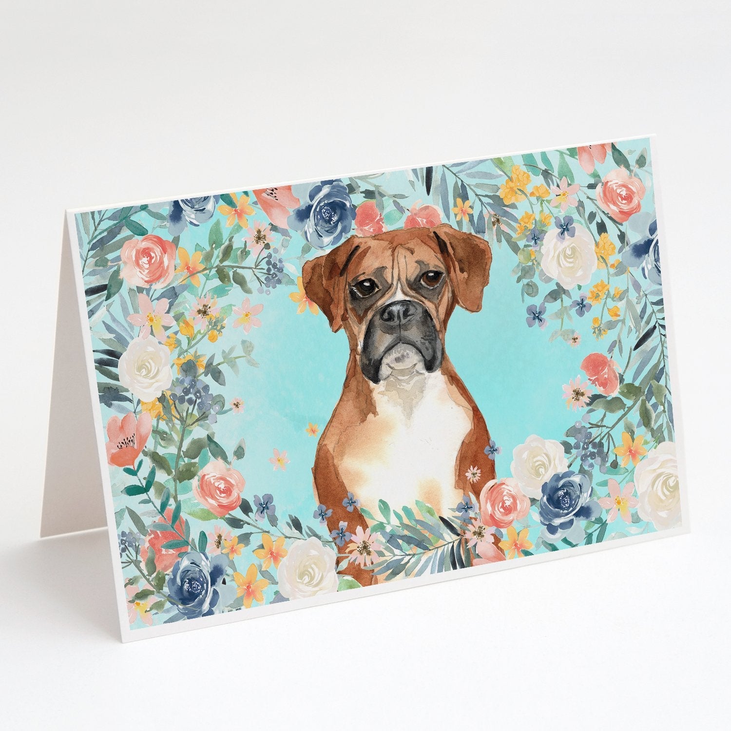 Boxer Greeting Cards Pack of 8 Blank Cards with Envelopes Whimsical A7 Size 5x7