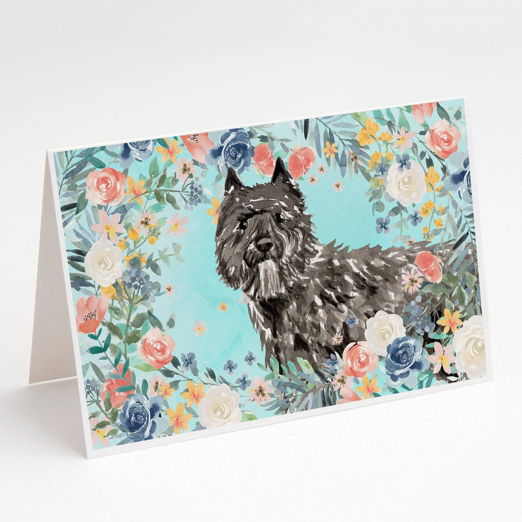 Bouvier des Flandres Greeting Cards Pack of 8 Blank Cards with Envelopes Whimsical A7 Size 5x7