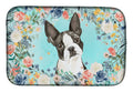 Boston Terrier Dish Drying Mat Absorbent Dish Drying Mat Pad for Kitchen Counter Dish Drainer Mat for Countertop, 14 x 21", Multicolor