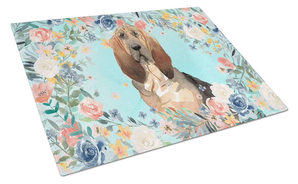 Bloodhound Cutting Board Tempered Glass Kitchen Cutting Surface, Heat Resistant Chopping, Non-Slip Feet, Food Prep & Serving