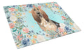 Bloodhound Cutting Board Tempered Glass Kitchen Cutting Surface, Heat Resistant Chopping, Non-Slip Feet, Food Prep & Serving