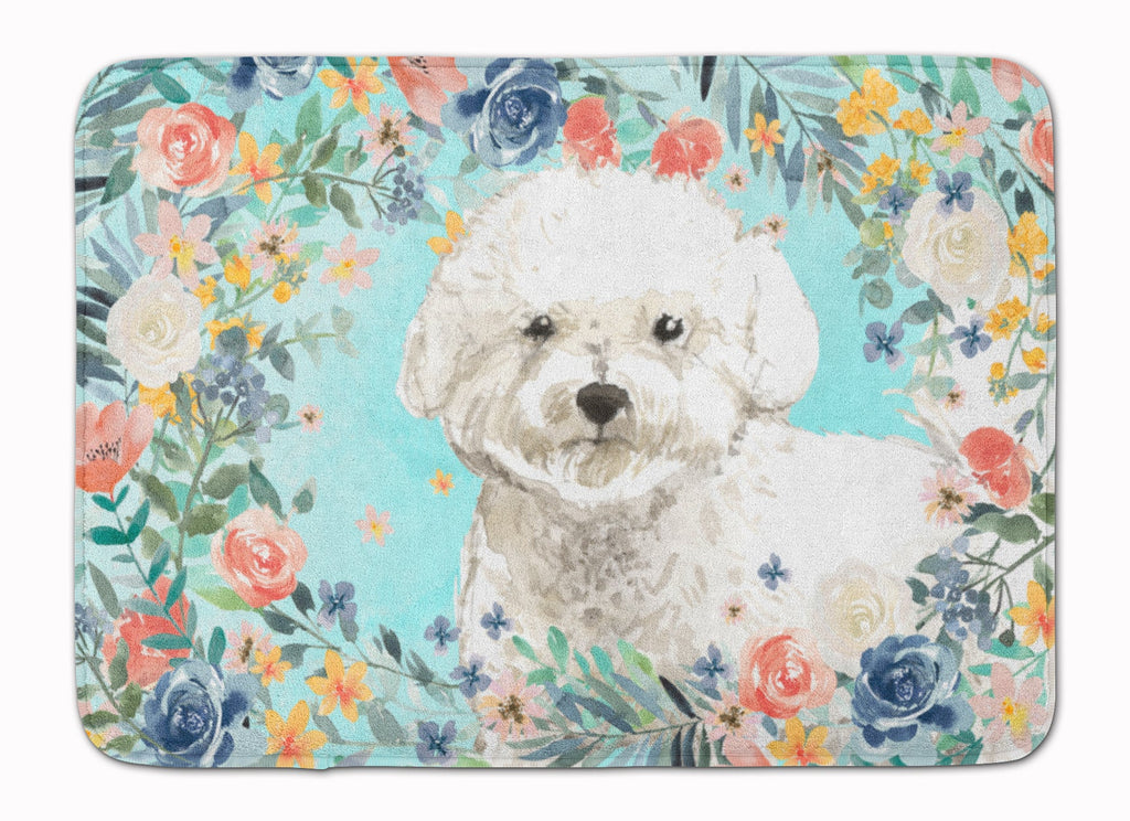 Bichon Frise Memory Foam Kitchen Mat Machine Washable Anti-Fatigue Cushion Comfort Bath or Kitchen Rug