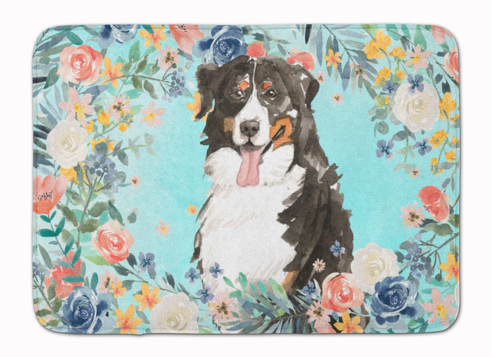 Bernese Mountain Dog Memory Foam Kitchen Mat Machine Washable Anti-Fatigue Cushion Comfort Bath or Kitchen Rug
