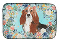 Basset Hound Dish Drying Mat Absorbent Dish Drying Mat Pad for Kitchen Counter Dish Drainer Mat for Countertop, 14 x 21", Multicolor