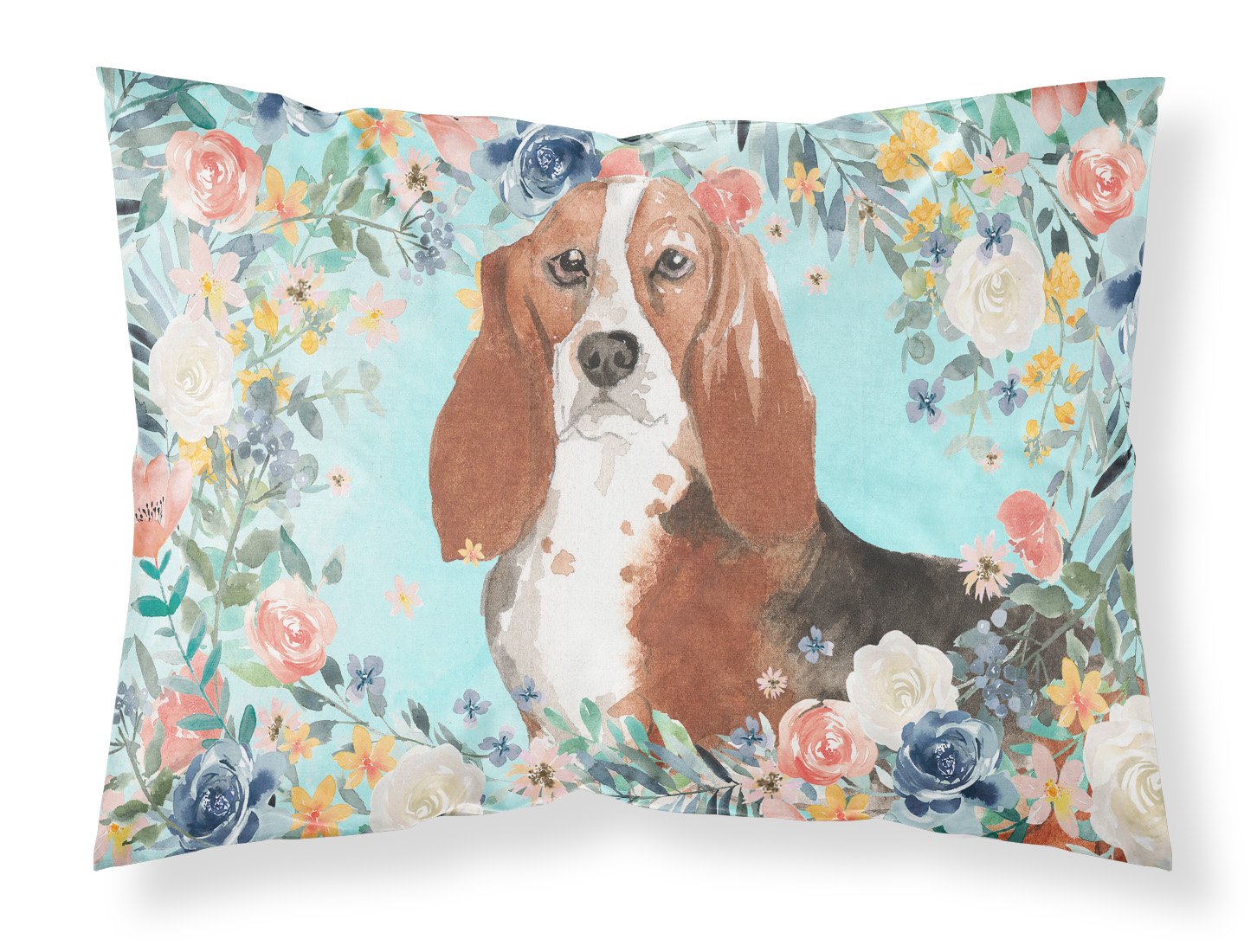 Basset Hound Standard Pillowcase Lightweight Super Soft Easy Care Decorative Artwork Pillowcase, Standard