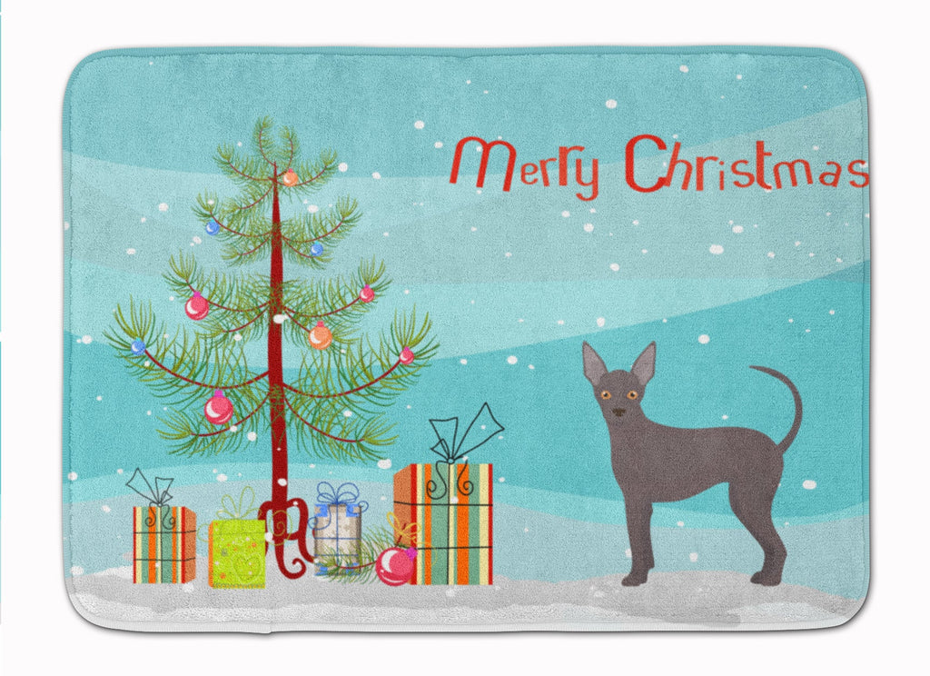 Abyssinian or African Hairless Dog Christmas Tree Memory Foam Kitchen Mat Machine Washable Anti-Fatigue Cushion Comfort Bath or Kitchen Rug