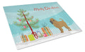 Tan Affenpinscher Christmas Tree Cutting Board Tempered Glass Kitchen Cutting Surface, Heat Resistant Chopping, Non-Slip Feet, Food Prep & Serving