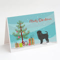 Affenpinscher Christmas Tree Greeting Cards Pack of 8 Blank Cards with Envelopes Whimsical A7 Size 5x7