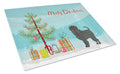 Affenpinscher Christmas Tree Cutting Board Tempered Glass Kitchen Cutting Surface, Heat Resistant Chopping, Non-Slip Feet, Food Prep & Serving