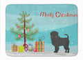Affenpinscher Christmas Tree Memory Foam Kitchen Mat Machine Washable Anti-Fatigue Cushion Comfort Bath or Kitchen Rug