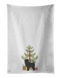 Affenpinscher Christmas Tree Kitchen Towel Set of 2 White Dish Towels Decorative Bathroom Hand towel for Hand, Face, Hair, Yoga, Tea, Dishcloth, 19 X 28", White