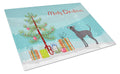 Argentine Pila Dog Christmas Tree Cutting Board Tempered Glass Kitchen Cutting Surface, Heat Resistant Chopping, Non-Slip Feet, Food Prep & Serving