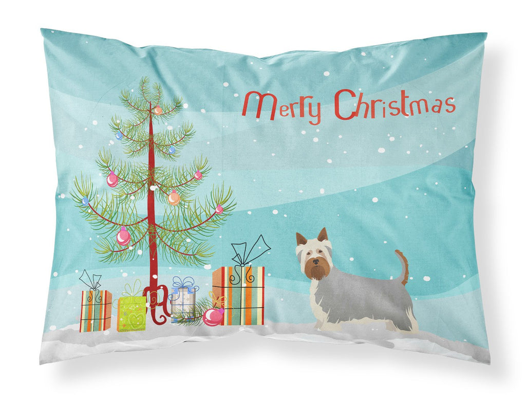 Australian Silky Terrier Christmas Tree Standard Pillowcase Lightweight Super Soft Easy Care Decorative Artwork Pillowcase, Standard