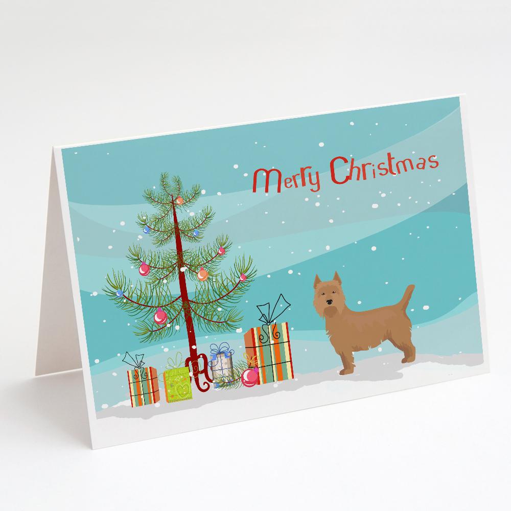 Airedale Terrier Christmas Tree Greeting Cards Pack of 8 Blank Cards with Envelopes Whimsical A7 Size 5x7
