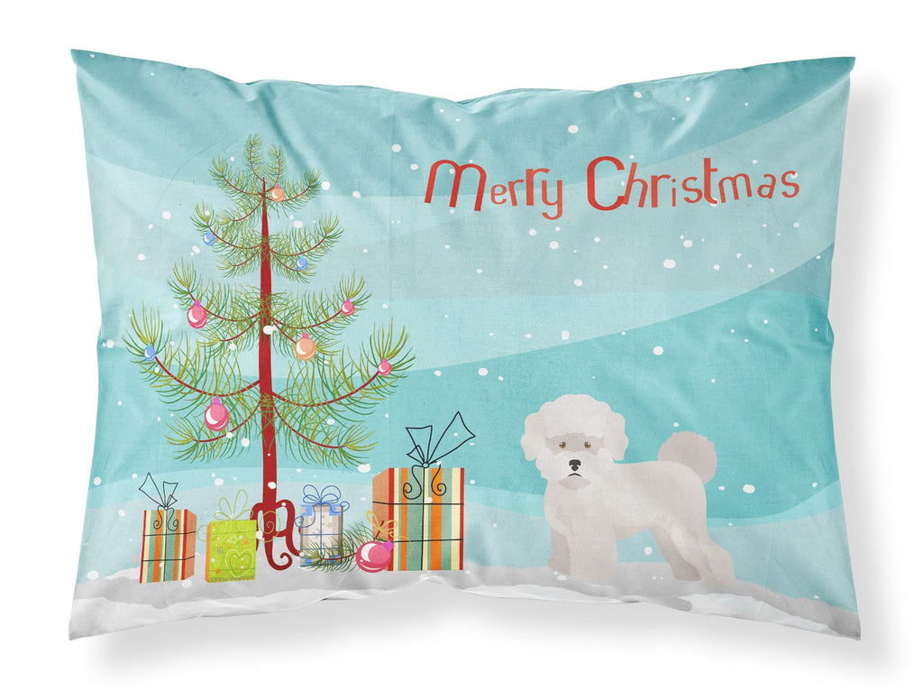 Bichon Frise Christmas Tree Standard Pillowcase Lightweight Super Soft Easy Care Decorative Artwork Pillowcase, Standard