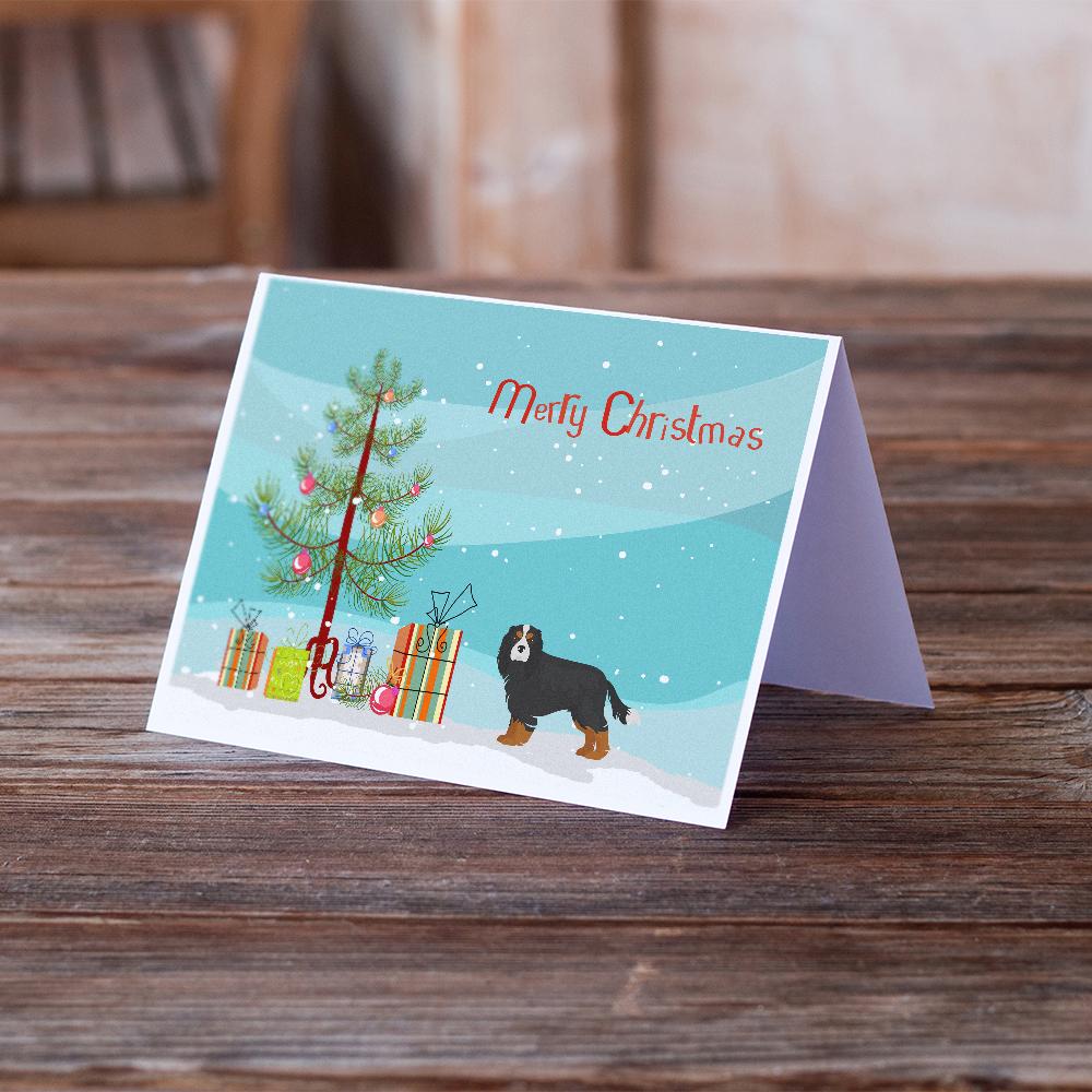 Cavalier Spaniel Christmas Tree Greeting Cards Pack of 8 Blank Cards with Envelopes Whimsical A7 Size 5x7