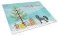 Chinese Crested Christmas Tree Cutting Board Tempered Glass Kitchen Cutting Surface, Heat Resistant Chopping, Non-Slip Feet, Food Prep & Serving