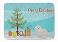 Coton de Tulear Christmas Tree Memory Foam Kitchen Mat Machine Washable Anti-Fatigue Cushion Comfort Bath or Kitchen Rug