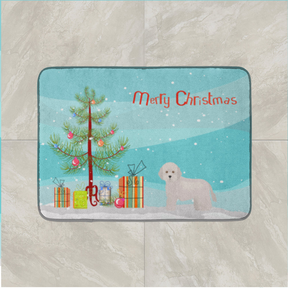 Cyprus Poodle Christmas Tree Memory Foam Kitchen Mat Machine Washable Anti-Fatigue Cushion Comfort Bath or Kitchen Rug
