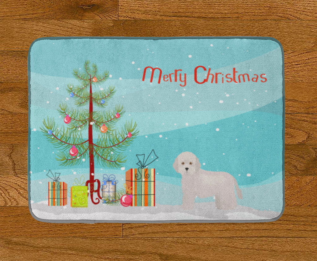 Cyprus Poodle Christmas Tree Memory Foam Kitchen Mat Machine Washable Anti-Fatigue Cushion Comfort Bath or Kitchen Rug