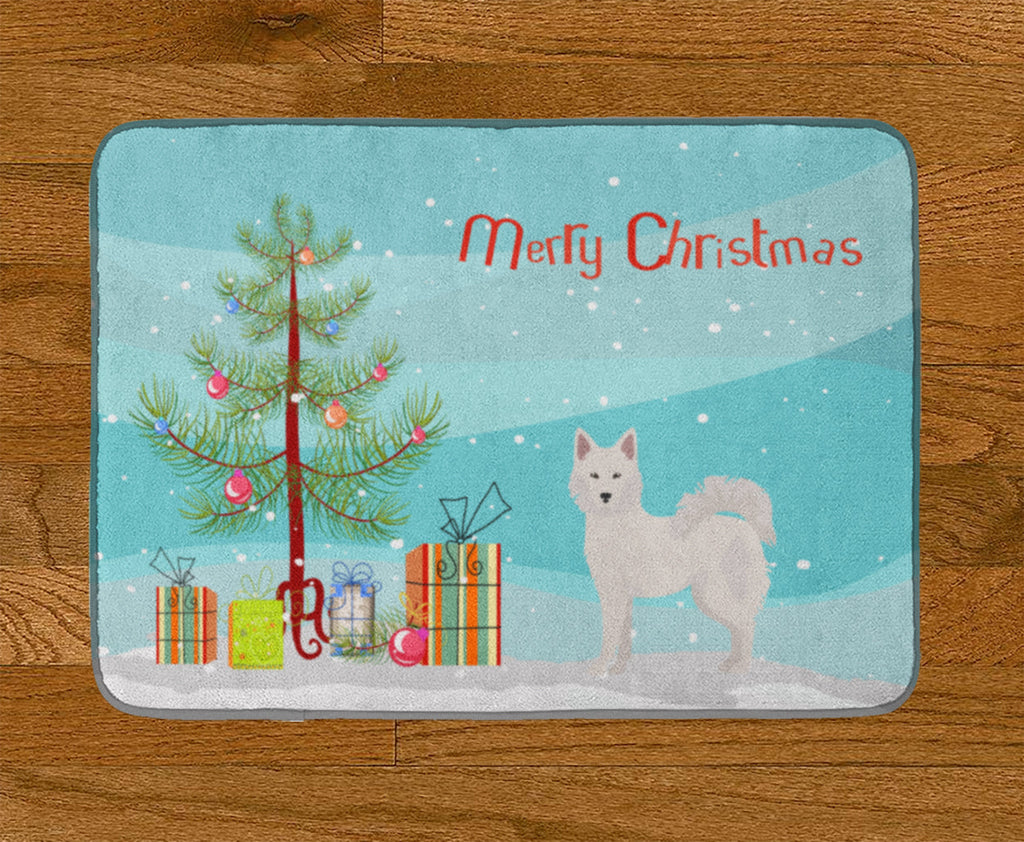 Danish Spitz Christmas Tree Memory Foam Kitchen Mat Machine Washable Anti-Fatigue Cushion Comfort Bath or Kitchen Rug