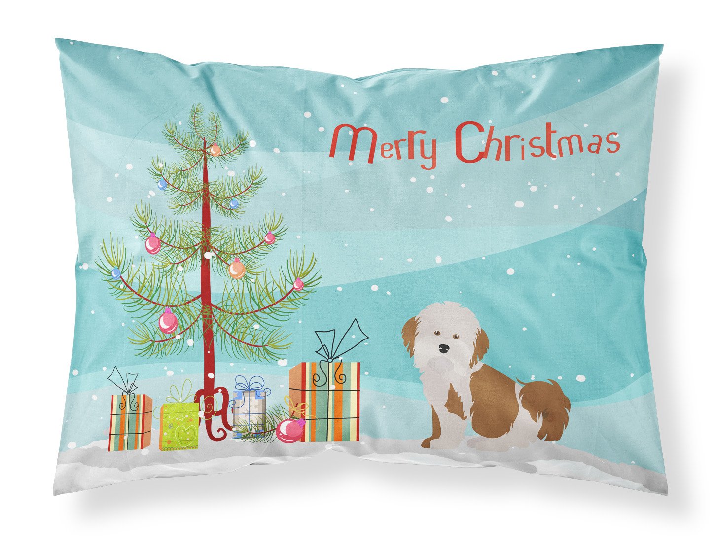 Havanese Christmas Tree Standard Pillowcase Lightweight Super Soft Easy Care Decorative Artwork Pillowcase, Standard